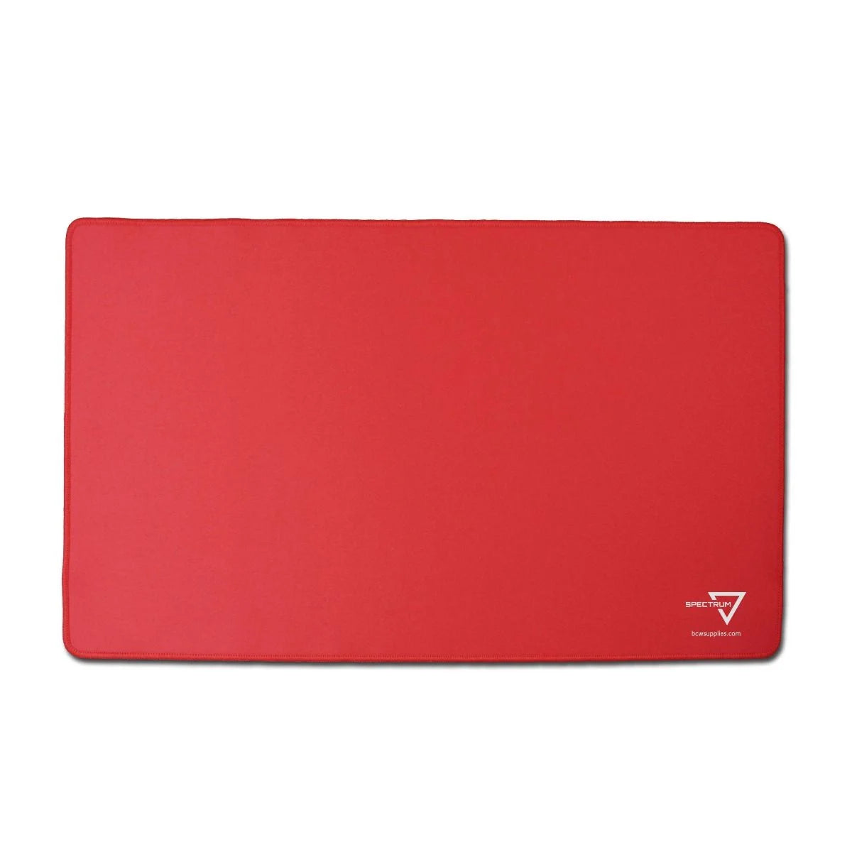 BCW Supplies Spectrum Stitched Playmat - Premium Gaming Mat for Magic The Gathering, Yu-Gi-Oh & Card Games (Red) - Perfect for Tournaments, Home Play & Collectors