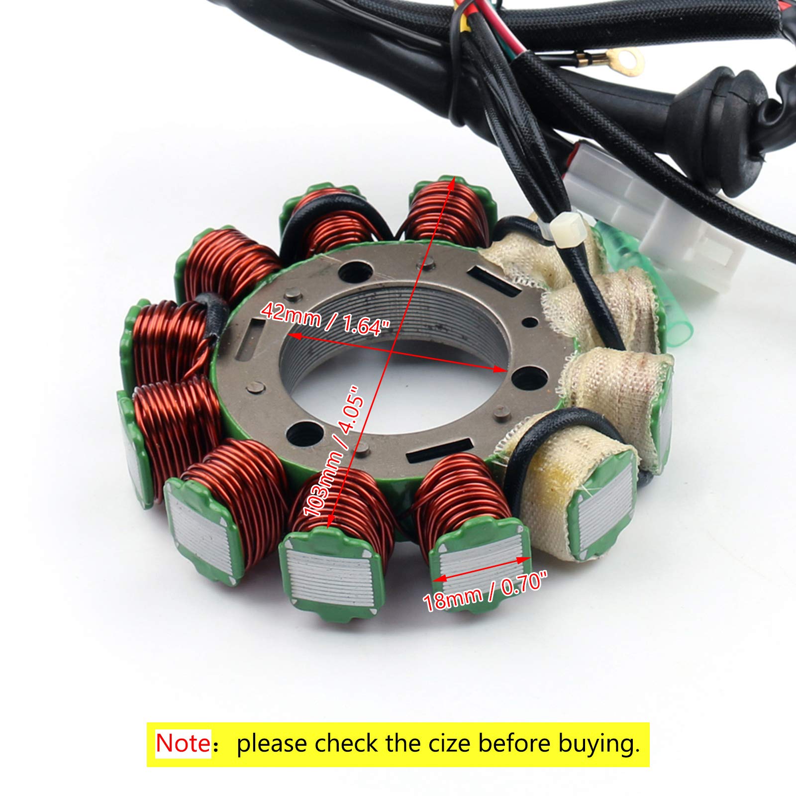 Yamaha BANSHEE 350 YFZ350 Motorcycle Stator Coil (1995-2006) - High Performance Magneto Stator Regulator & Generator Coil Replacement Part 3GG-85510-00-00 - Perfect for Off-Road Racing & ATV Maintenance