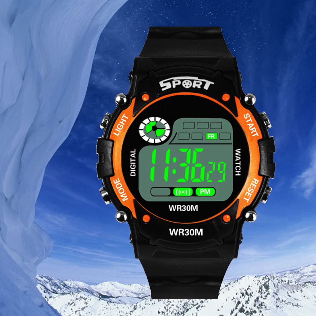 Gosasa Men's Digital Sports Watch - 50M Waterproof Military Watch with LED Screen & Luminous Display - Perfect for Outdoor Activities, Running, Hiking and Adventure Sports
