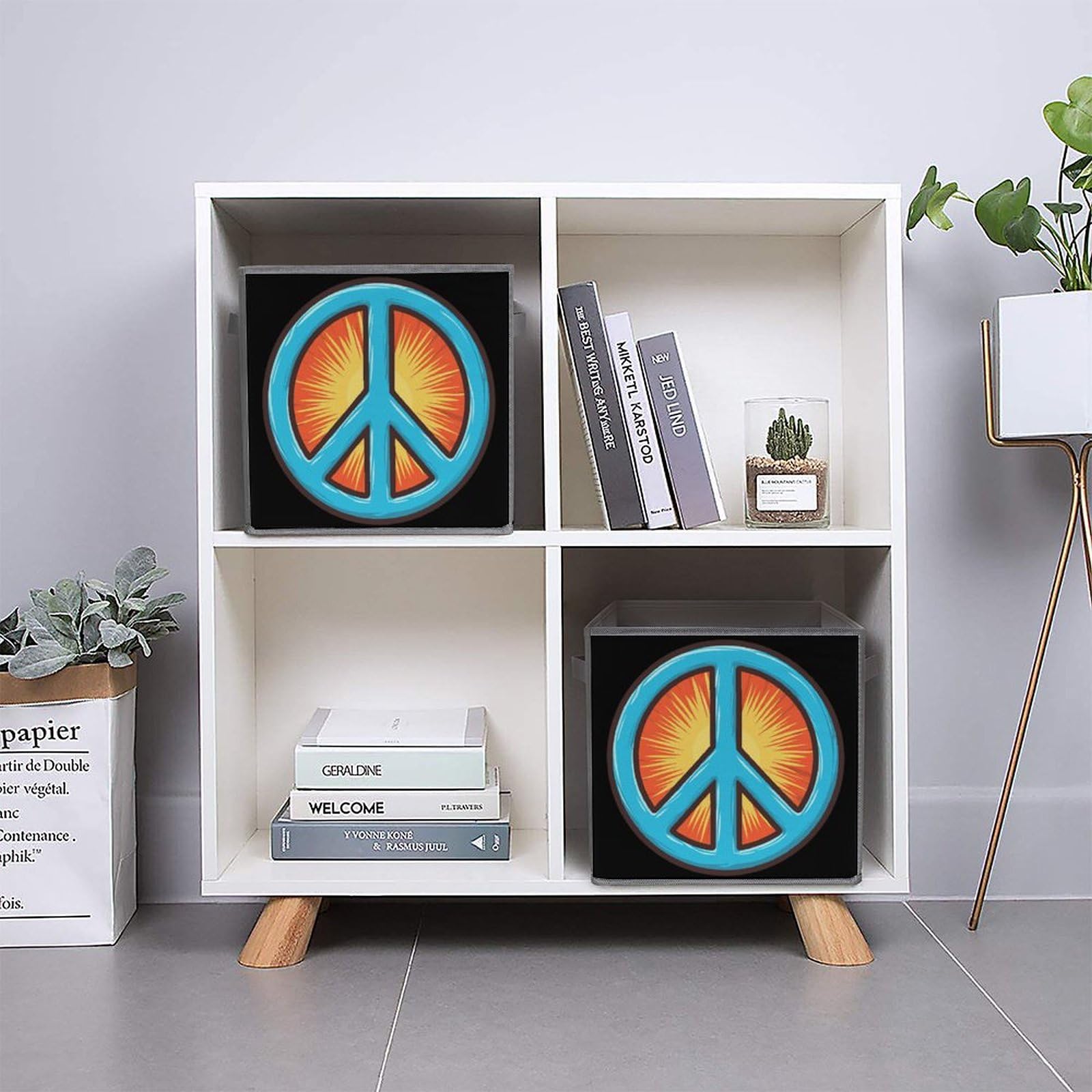 Foldable Storage Cubes with Handles - 2PCS for Home & Office Organization