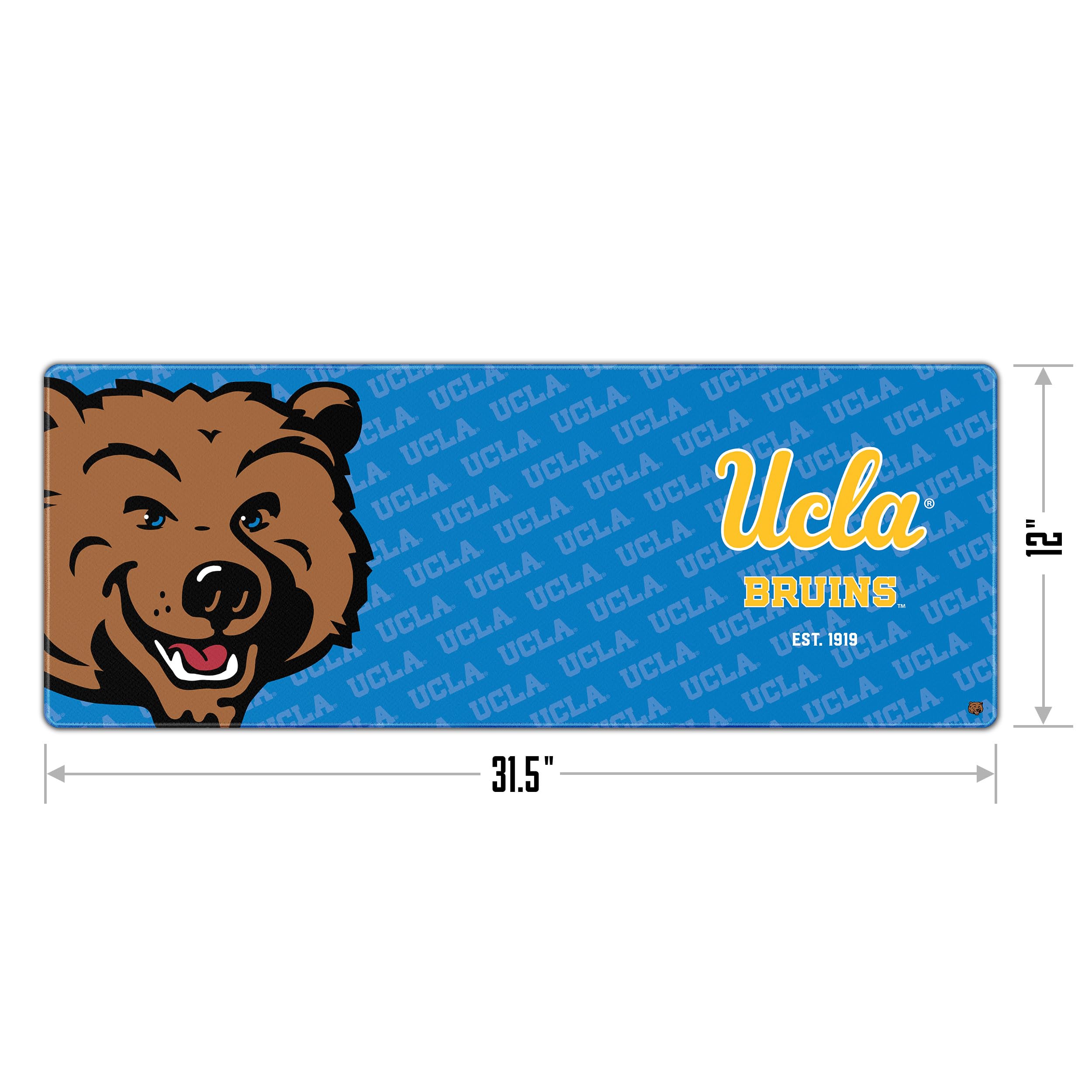 YouTheFan NCAA UCLA Bruins Logo Series Non-Slip Desk Pad Mouse Pad - Perfect for Office, Gaming & Dorm Room Decor (SMU)