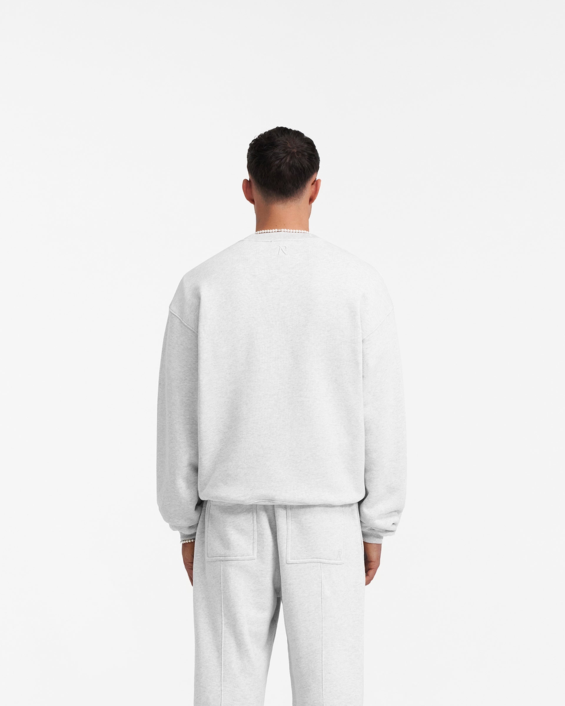Heavyweight Initial Sweater - Ice Grey Marl | Cozy Pullover for Men & Women | Perfect for Fall & Winter Layering