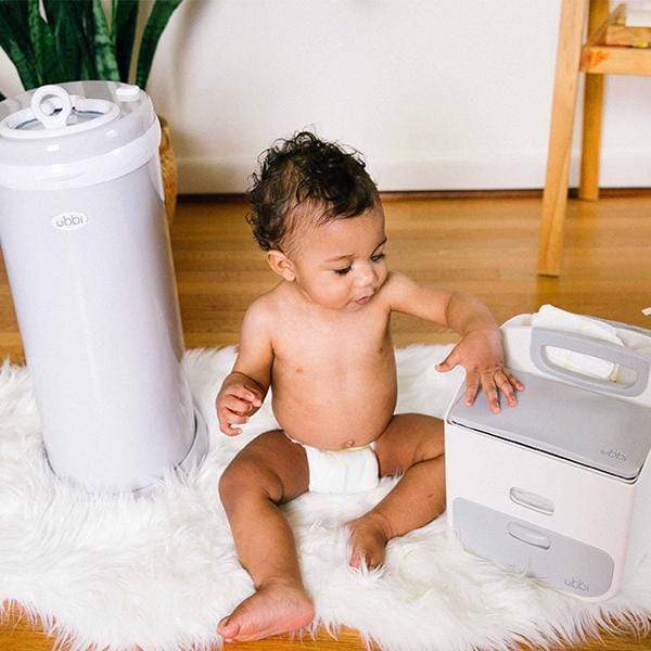 Ubbi Diaper Caddy Organizer - Portable Baby Diaper Storage with Handle for Nursery, Changing Table & On-The-Go Use