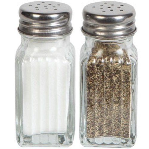 Premium Glass Salt and Pepper Shakers Set - Elegant Spice Rack Essentials for Kitchen, Dining Table & Restaurant Use