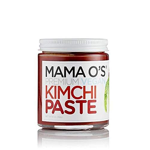 Premium Vegan Kimchi Paste by MAMA O'S - 6 Fl Oz (Pack of 6) | 100% Plant-Based, Gluten-Free | Perfect for Homemade Kimchi, Bibimbap & Korean BBQ