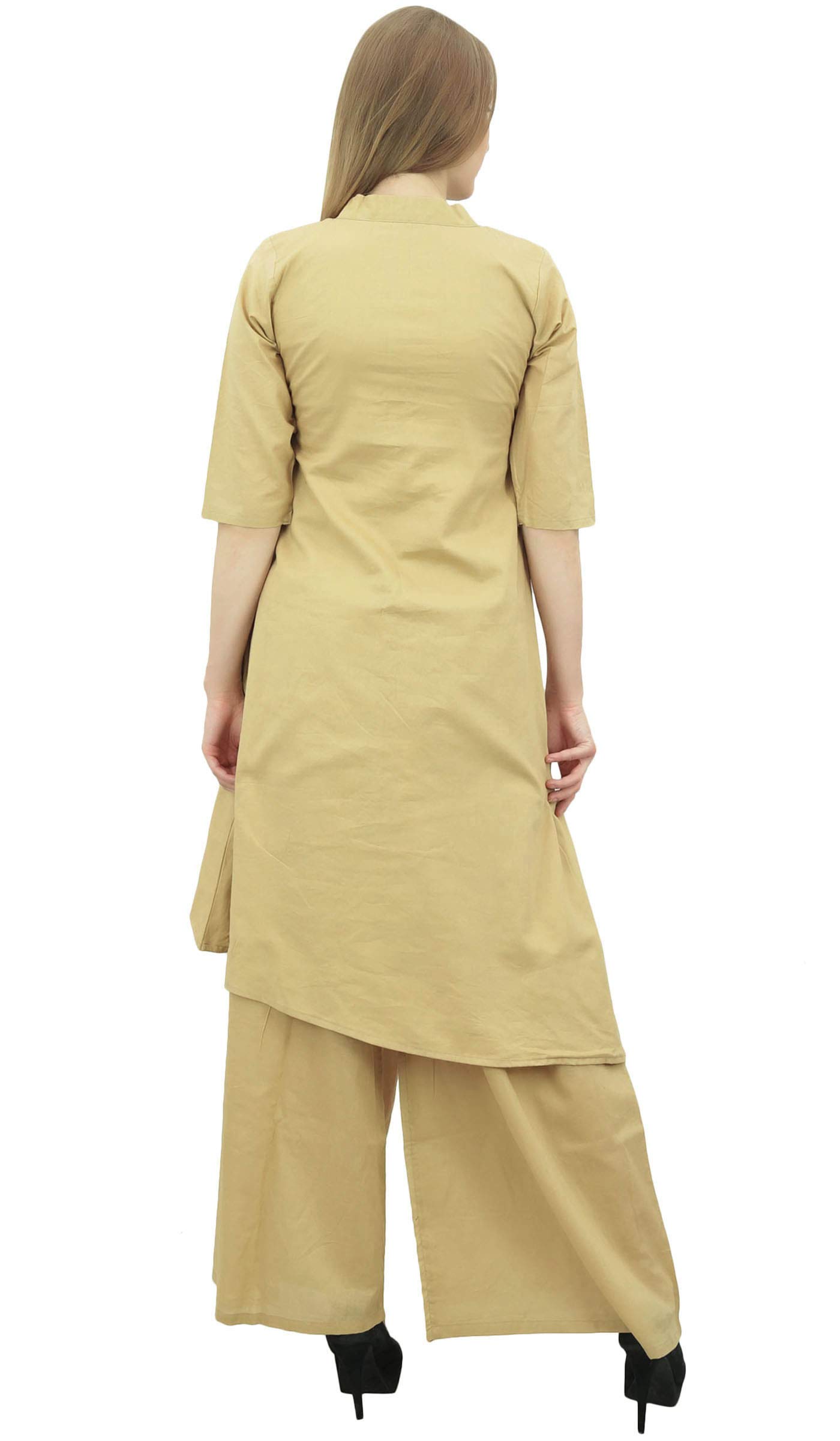 Stylish Indian Asymmetrical Kurta Kurti with Palazzo Pant Set - Traditional Ethnic Wear for Women - Perfect for Festivals, Weddings & Casual Outings