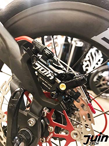 Juin Tech M1 Hybrid Hydraulic Disc Brake Caliper Set - Ultra Powerful Cable Actuated Brakes for Road, Mountain, Cyclocross, Gravel, E-Bike & Folding Bikes | Perfect for Commuting, Trail Riding & Electric Bike Upgrades