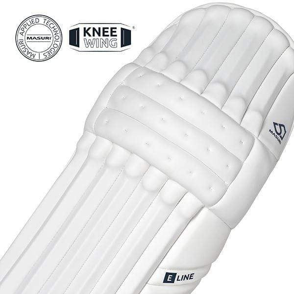 Masuri E Line Adult Cricket Batting Pads - Lightweight Protective Leg Guards for Cricket Players - Perfect for Practice, Matches & Training Sessions