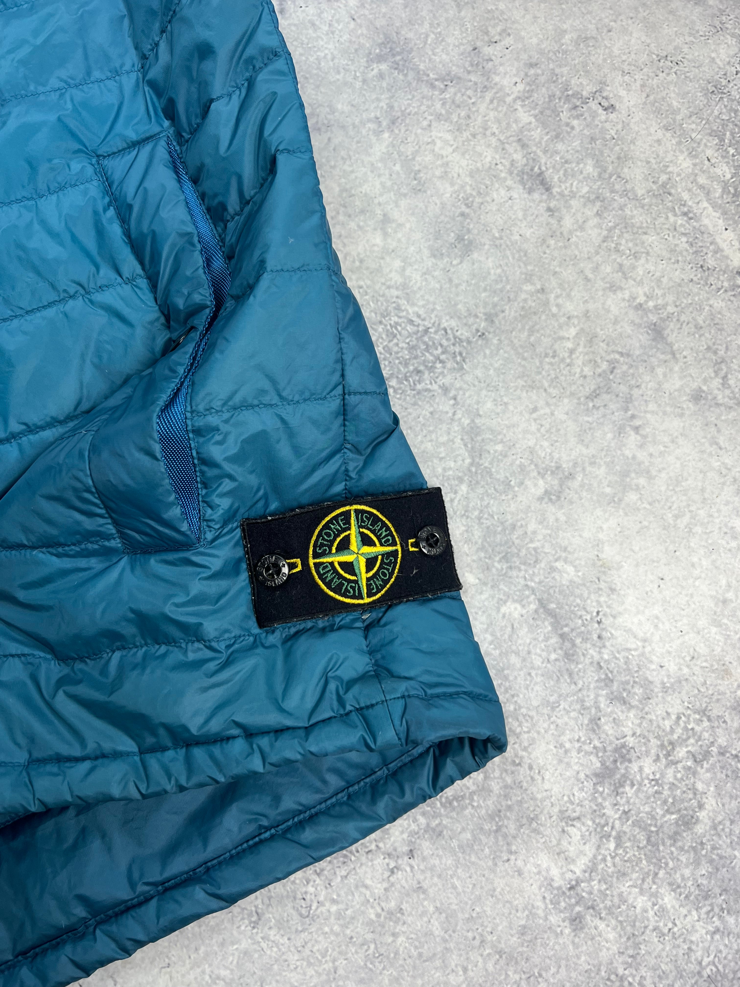 Stone Island 2015 Blue Ripstop Down Vest - Lightweight Insulated Puffer Gilet for Men | Outdoor Activities, Urban Fashion & Winter Layering