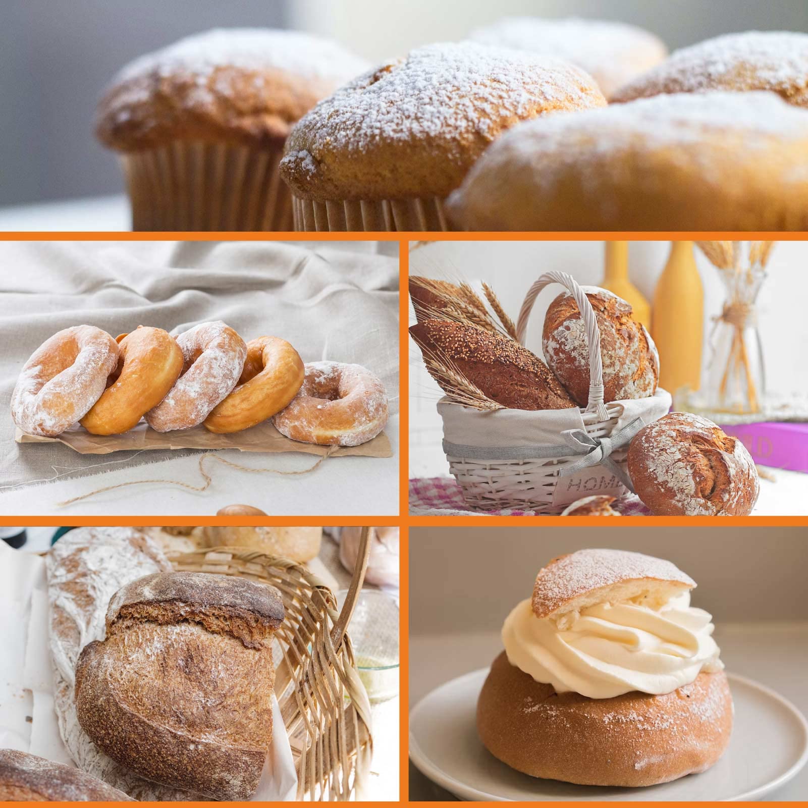 HULISEN 4-Piece Stainless Steel Pastry Cutter Set - Dough Blender, Flour Sifter & Biscuit Cutter - Professional Baking Tools for Cookies, Pies, Donuts & Pastries - Perfect for Home Bakers & Commercial Kitchens