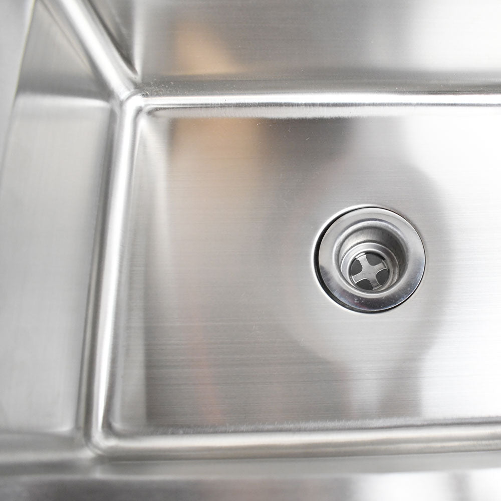 Nella Fabricated Hand Sink with Knee Valve Assembly - Stainless Steel Commercial Handwashing Station for Restaurants, Hospitals, and Laboratories