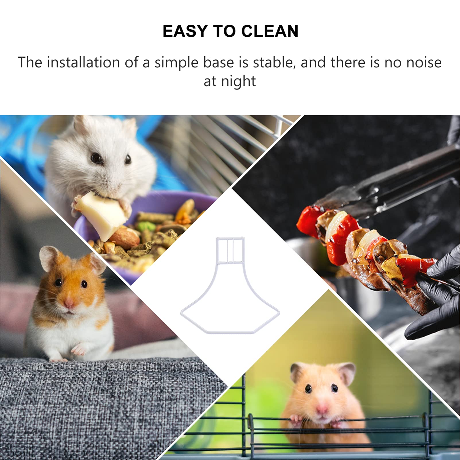POPETPOP 1pc Hamster Running Wheel Stand - Durable Iron Bracket for Small Pet Exercise Wheel - Hamster Wheel Holder for Cage Accessories - Perfect for Hamster Toys & Small Animal Fitness (Ideal for Hamster Cages & Playtime)