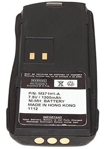 Rechargeable 7.5V 1300mAh Ni-MH Battery for Motorola PMNN4046 Two Way Radio - Compatible Replacement Battery for Motorola Walkie Talkies, Business Radios & Emergency Communication Devices