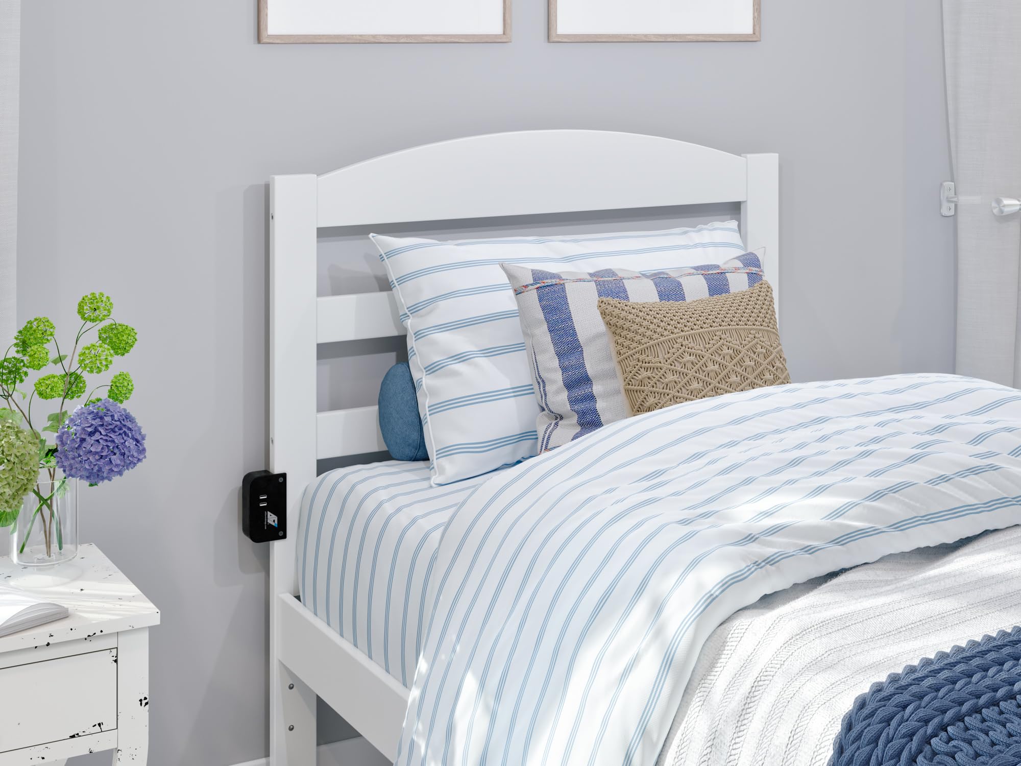 Warren Twin Platform Bed with Storage & USB Charger for Bedroom