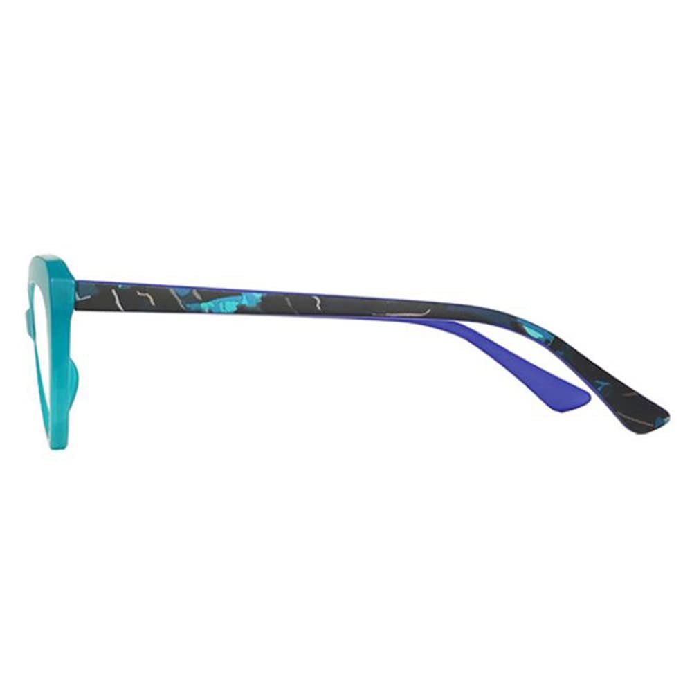 XUAN Fashion Women's Reading Glasses +1.0 to +3.0 Magnification - Trendy Cat Eye Large Frame Eyeglasses for Women - Green Readers (+2.5 Strength) - Perfect for Reading Books, Using Smartphones & Working on Computers