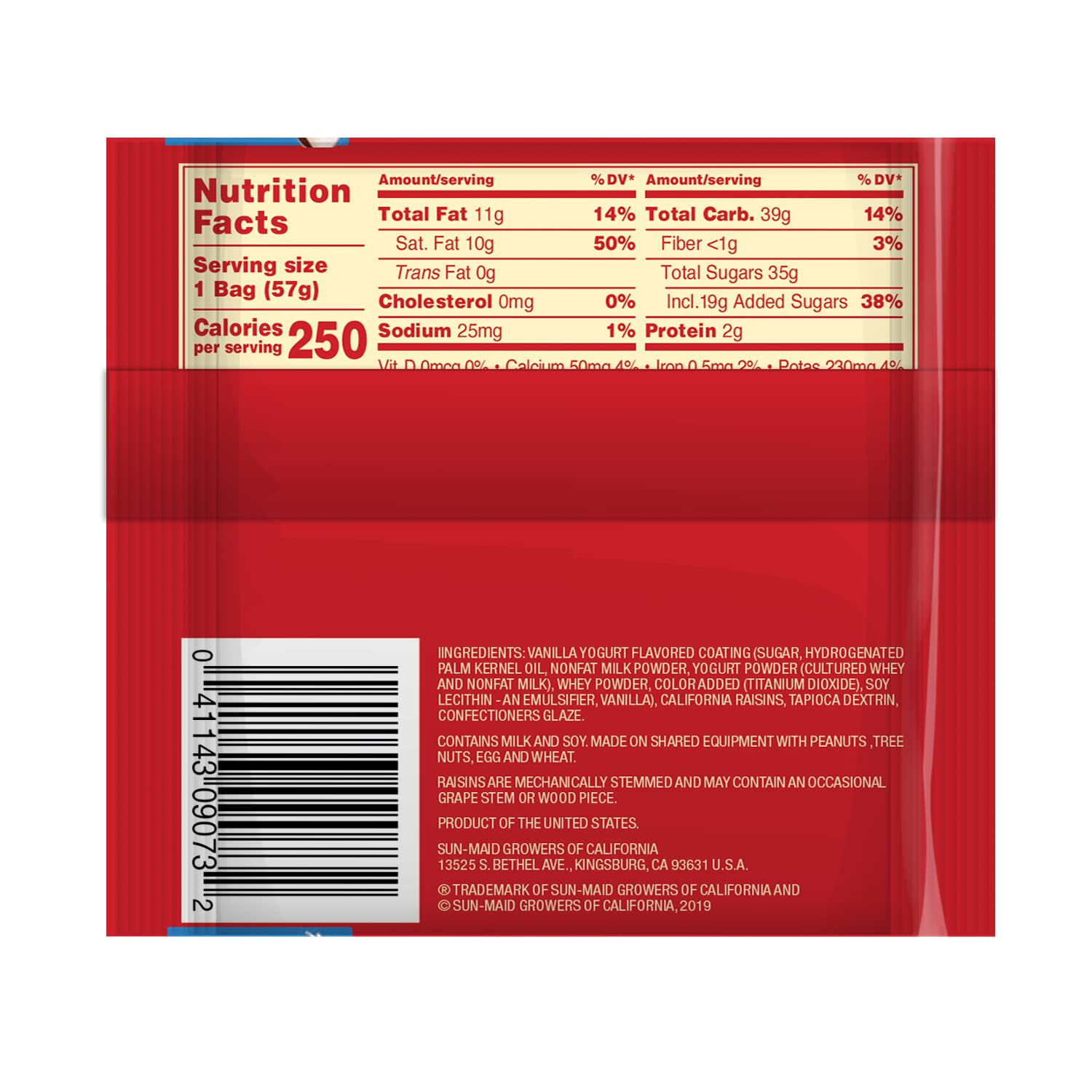Sun-Maid Vanilla Yogurt Coated Raisins - 80 Pack (0.5 oz Each) | Healthy Yogurt Covered Dried Fruit Snacks | Perfect for School Lunches, Office Snacks & On-the-Go Energy Boost