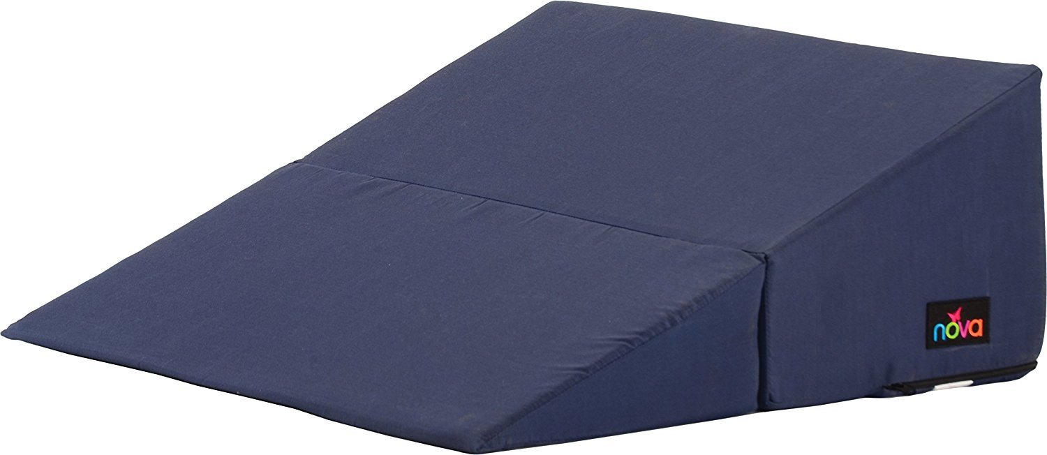 NOVA Medical Folding Bed Wedge Pillow - Adjustable Support for Sleeping, Reading & Laptop Use - Blue Orthopedic Cushion for Back Pain Relief & Comfort