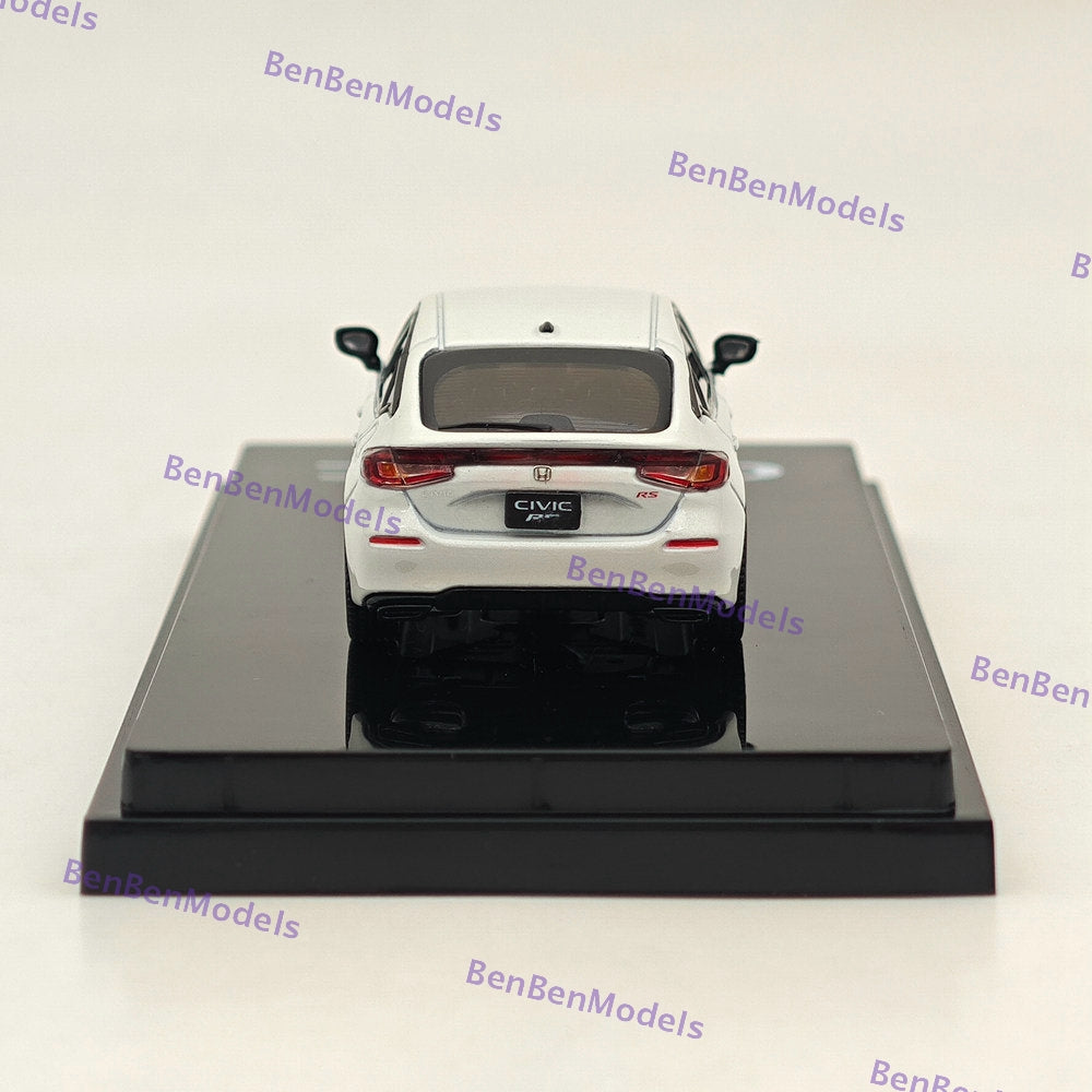1/64 Scale Hobby Japan Honda Civic RS Platinum White Pearl Diecast Model Car HJ642046AW - Collectible Miniature for Display, Gifts & Car Enthusiasts