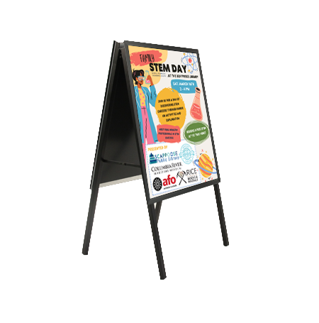 12x36 A-Frame Sign Holder with Security Screws - 1.25