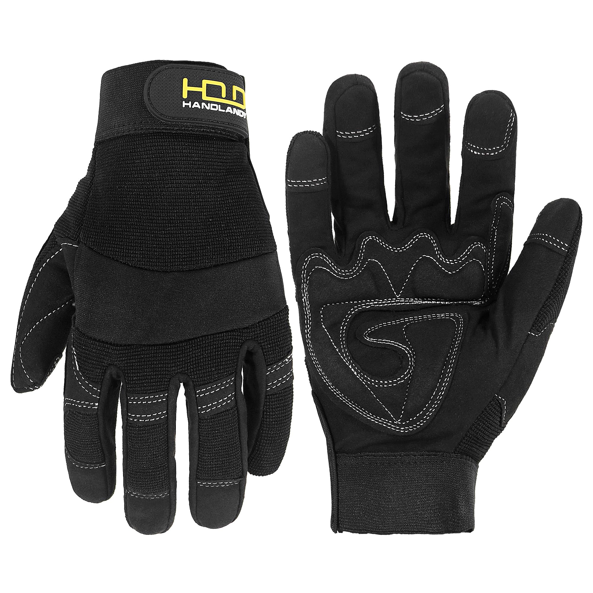 Handlandy Touch Screen Work Gloves for Men & Women - Mechanic & Yard Work