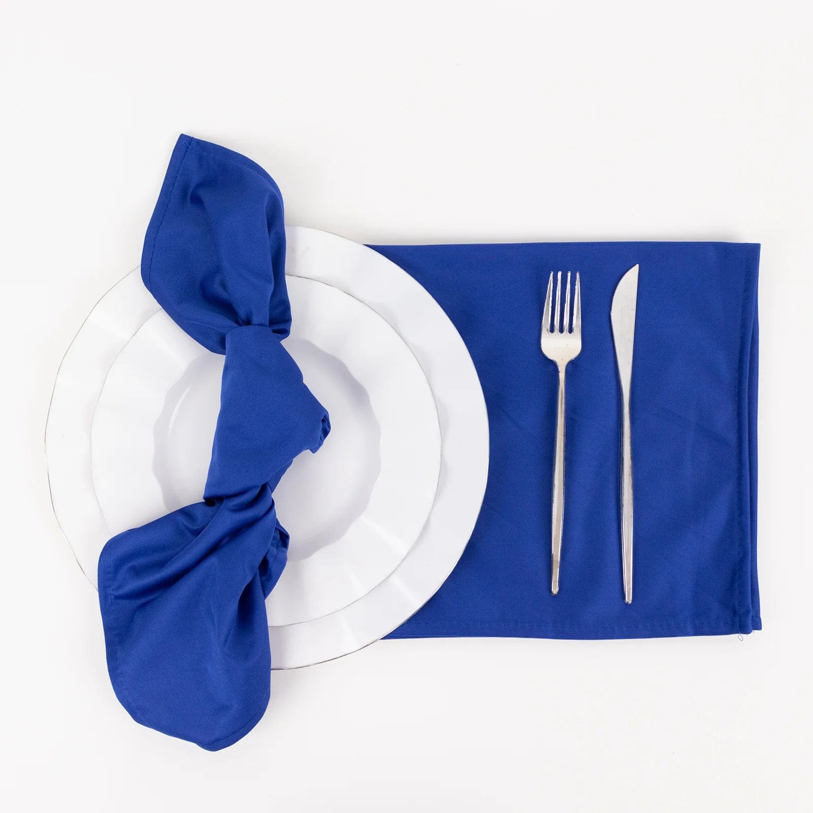 5 Premium 20x20 Inch Scuba Polyester Dinner Napkins - Soft & Absorbent for Fine Dining, Weddings & Formal Events