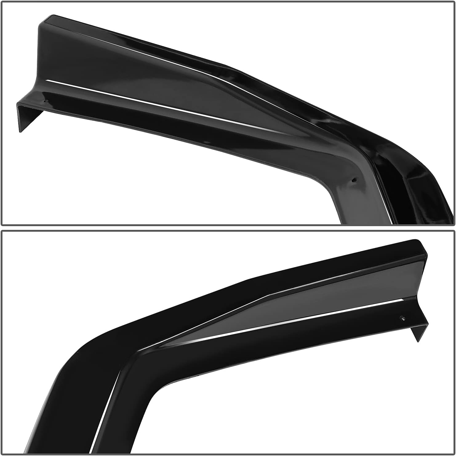 2015-2021 Subaru WRX STI Front Lip Splitter - 3 Piece Carbon Fiber Style Spoiler Kit (Gloss Black) - Aggressive Exterior Styling for Street & Track Performance