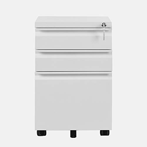 White 3 Drawer B