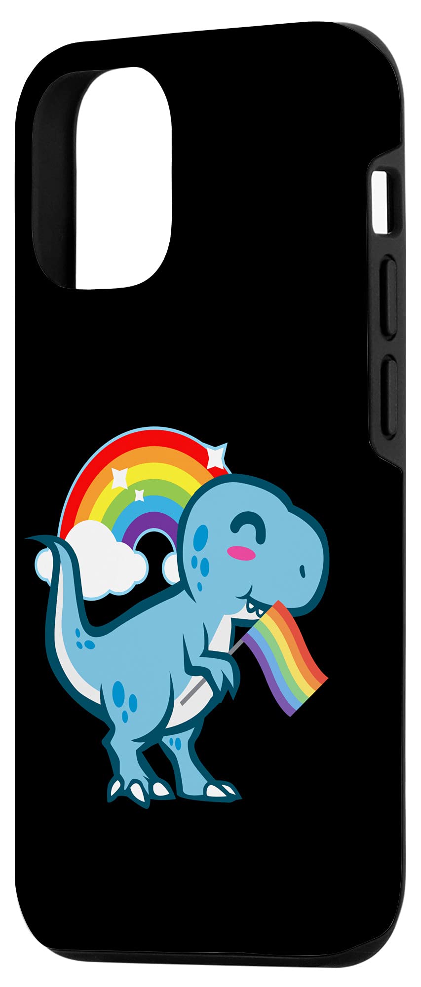 iPhone 12/12 Pro LGBT Pride Case - Rainbow Equality Love Dinosaur Design Protective Phone Cover for Gay & Lesbian Community | Perfect for Pride Parades, LGBTQ+ Events & Daily Use