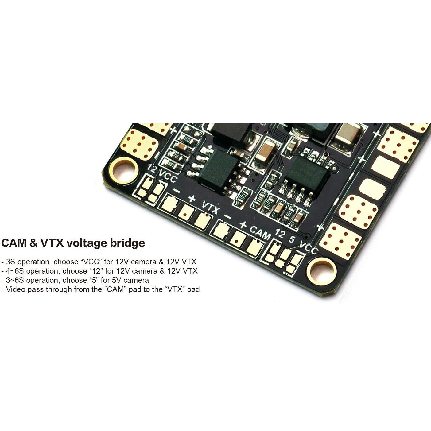 Matek Power Hub with BEC 5V & 12V Output - Dual Voltage Power Distribution Board for FPV Drones and RC Models - Perfect for Drone Racing and DIY Electronics Projects