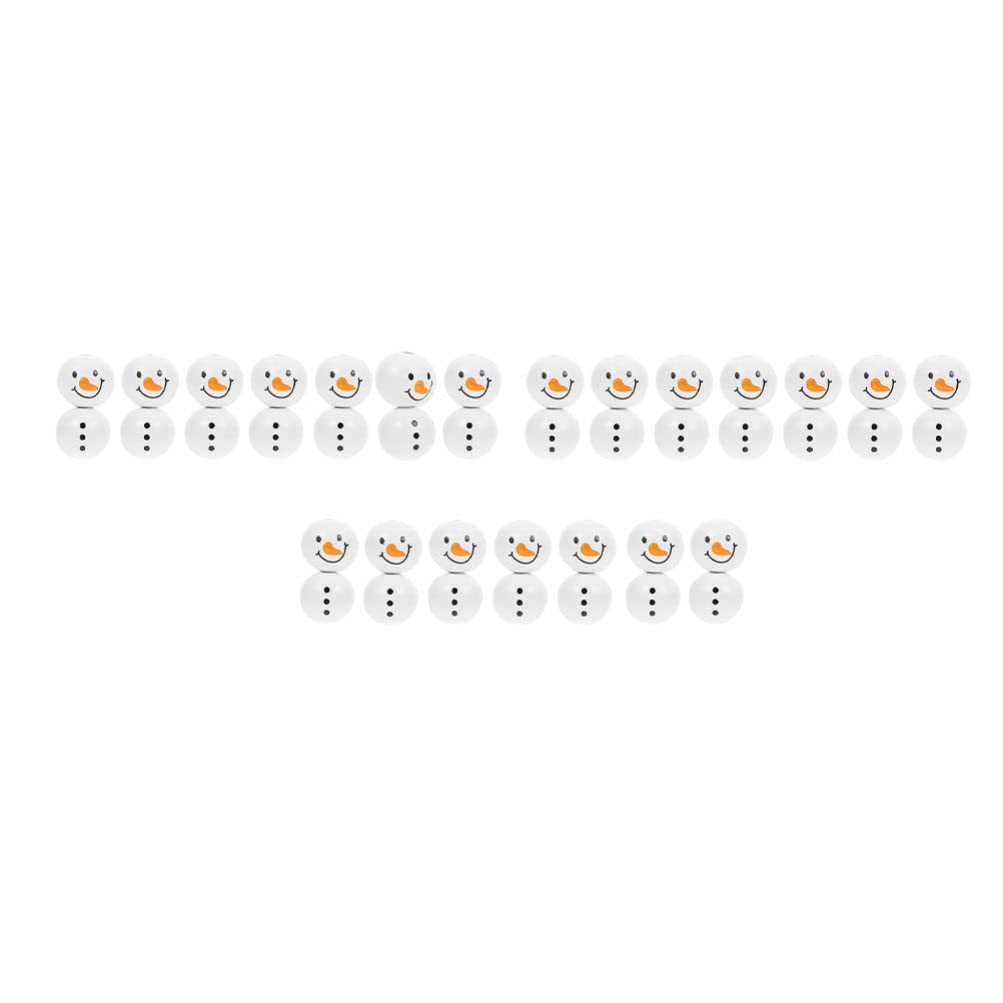 Balacoo 80pcs Christmas Snowman Wooden Beads - Rustic Farmhouse DIY Craft Beads for Jewelry Making, Holiday Decorations & Handmade Gifts - Perfect for Christmas Ornaments, Bracelets, Necklaces & Home Decor
