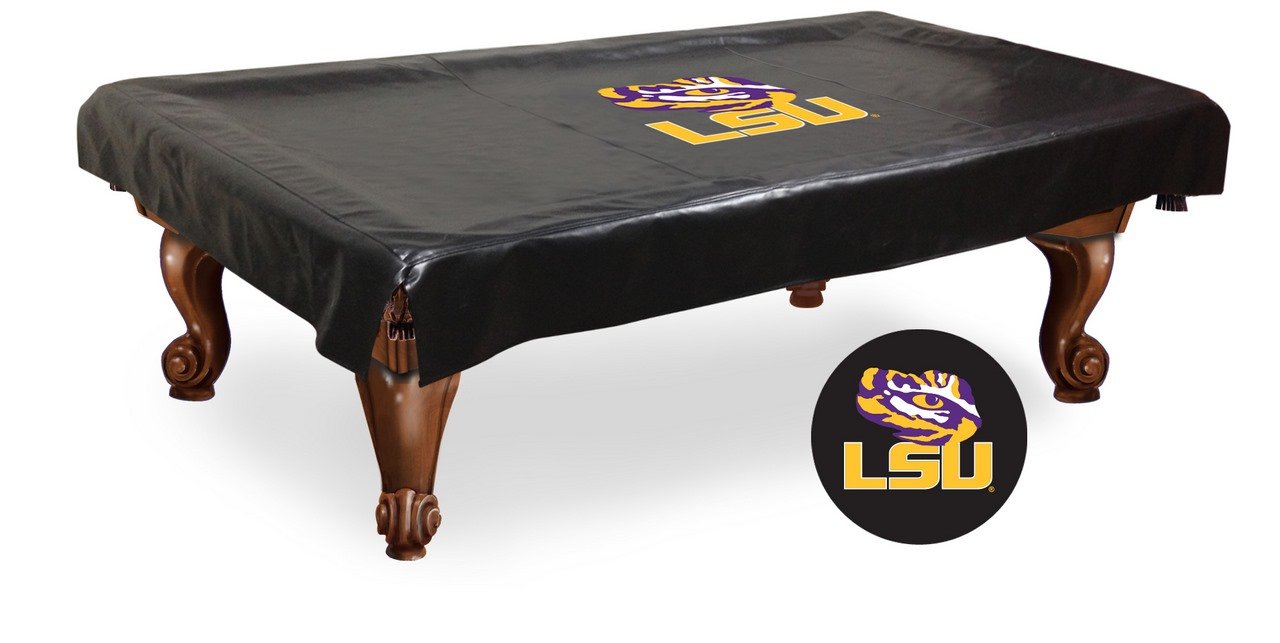 NCAA LSU Tigers Pool Table Cover - Waterproof & Durable Billiard Table Protector for Game Room, Bar, or Man Cave Decor