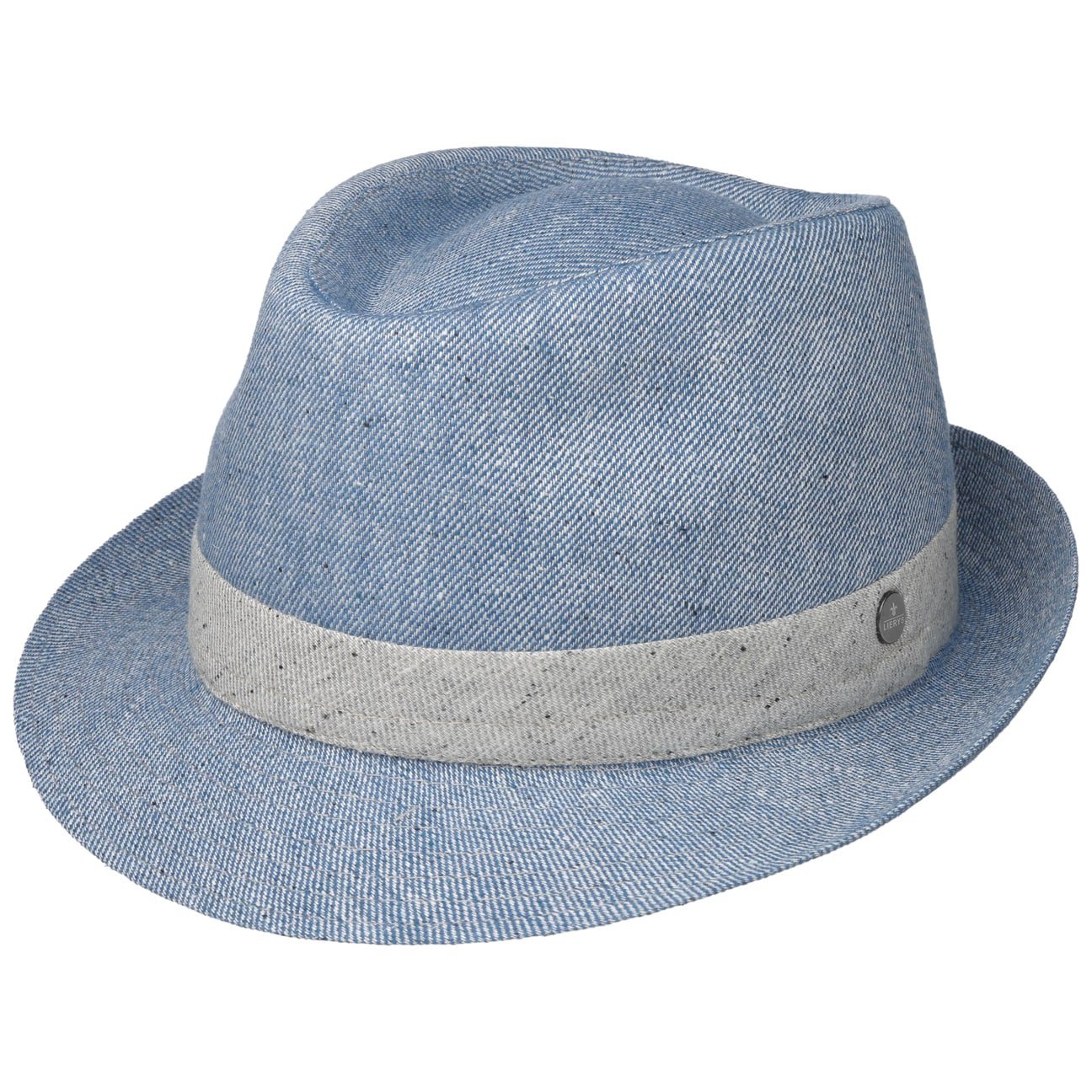 Lierys Payato New Jeans Denim Trilby Hat for Women & Men - Stylish Vintage Fedora for Outdoor, Party & Casual Wear