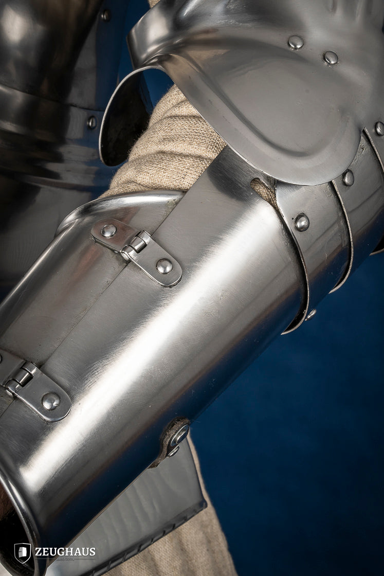 Arm Armour 1450 & 1550 - 1.6mm Polished Stainless Steel Arm Guards for Archery & Fencing - Perfect for Target Practice & Competitive Sports