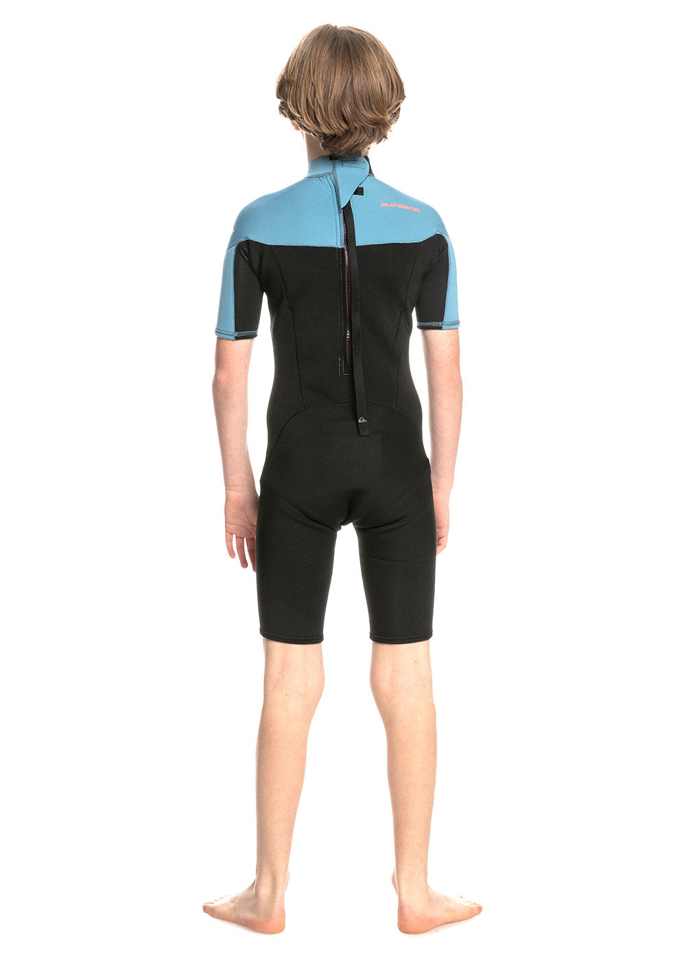 Quiksilver Boys 2mm Short Sleeve Back Zip Spring Wetsuit - Kids Surfing & Swimming Gear for Beach, Pool & Water Sports Activities