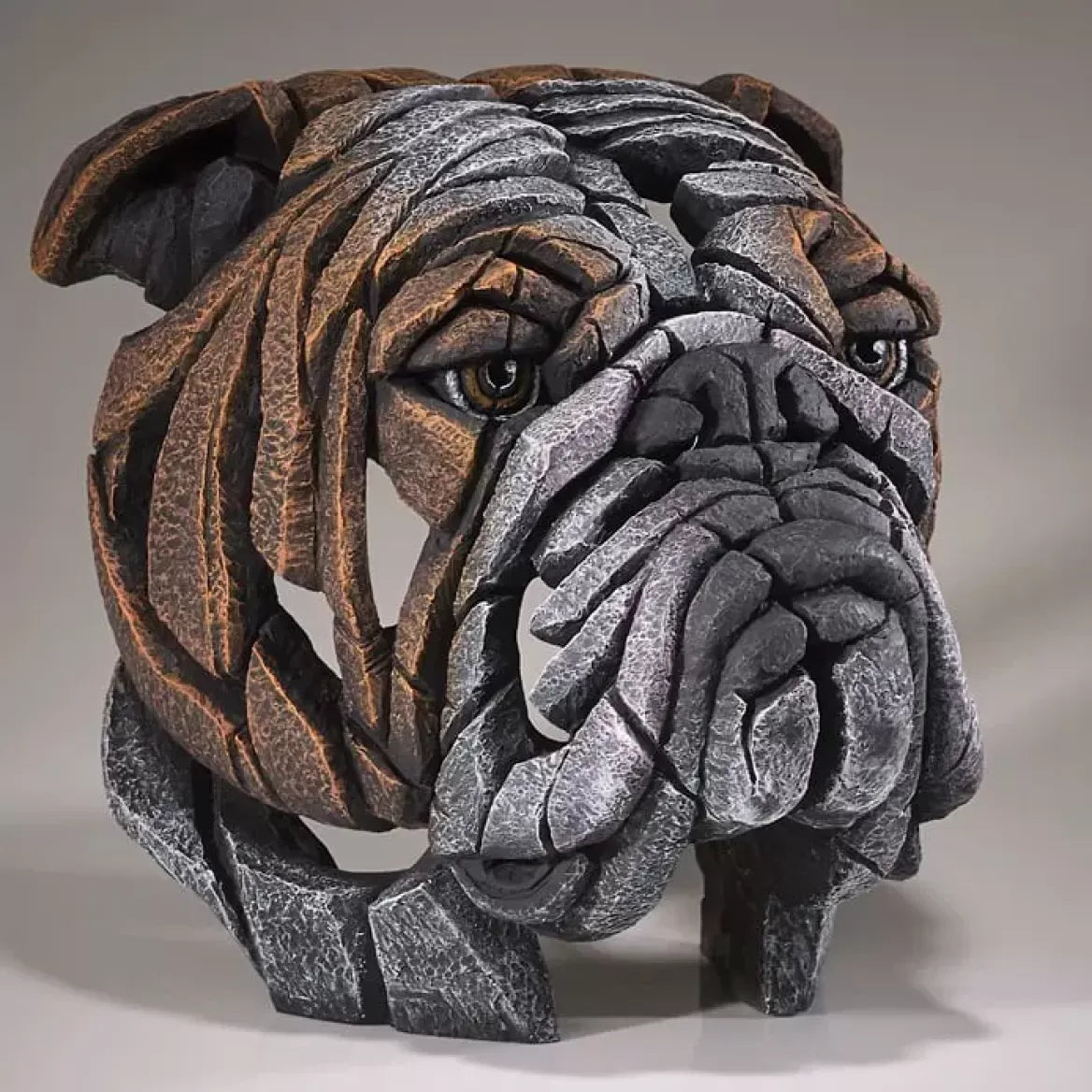 Edge Sculpture Bulldog Bust - Handcrafted Metal Bulldog Statue for Home & Office Decor | Unique Gift for Dog Lovers, Perfect for Bookshelves, Desks & Man Caves
