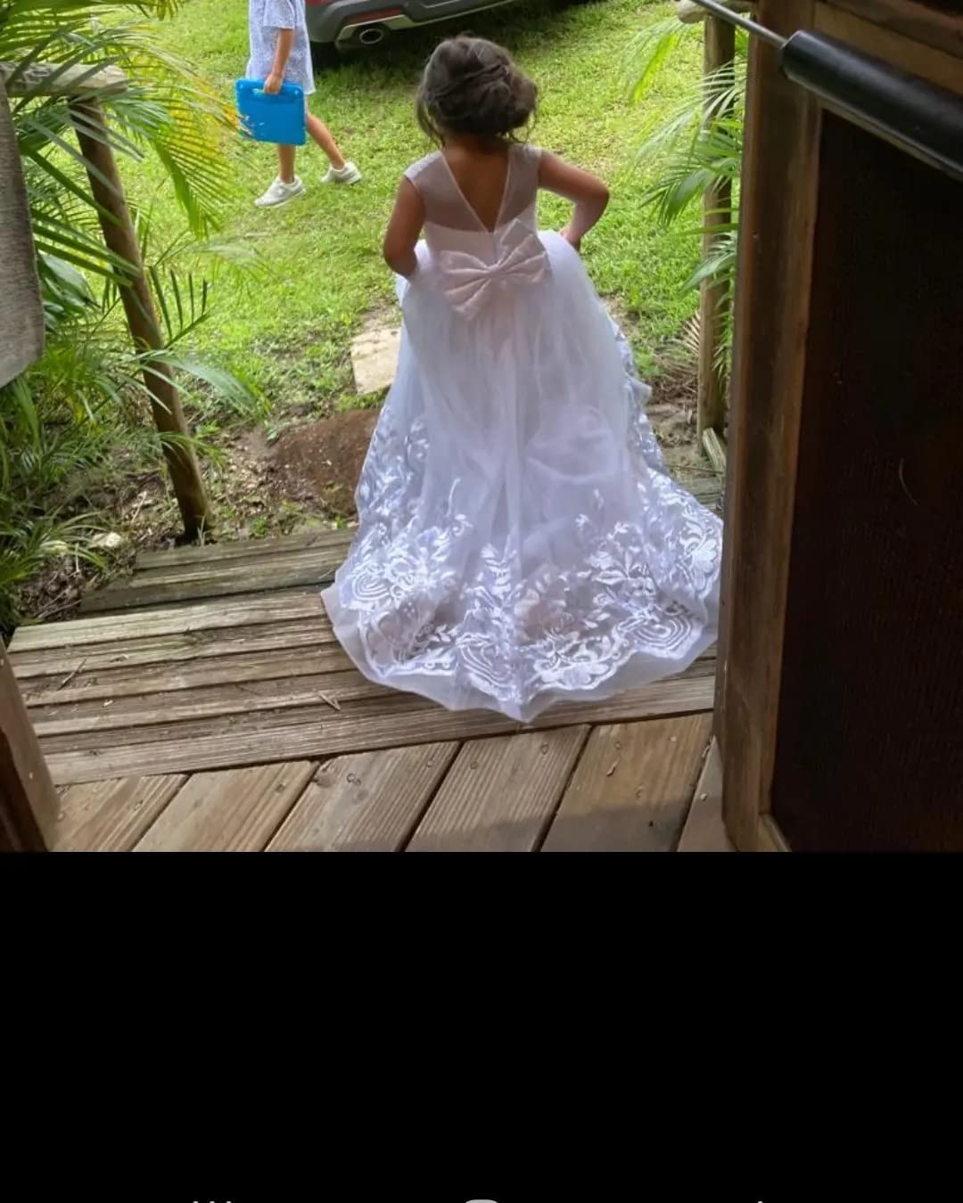 ABAO SISTER Elegant Flower Girl Dress for Wedding - Kids Sleeveless Lace Pageant Ball Gown - Perfect for Bridal Party, First Communion & Special Occasions