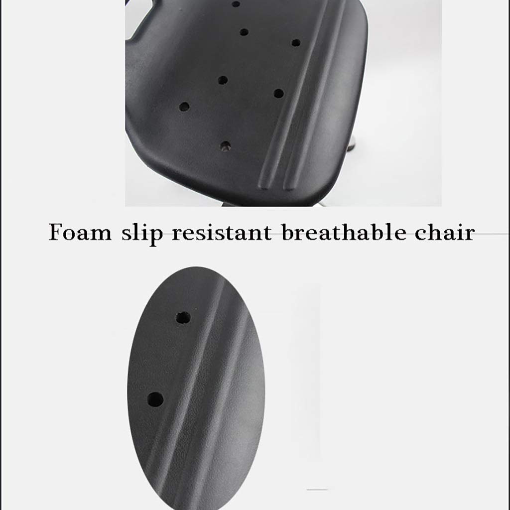NUBAO Ergonomic PU Foam Computer Chair - Adjustable Height (47-59cm) Swivel Task Chair with Anti-Static Fabric for Office, Home & Laboratory Use - Durable Black Workstation Chair for Professionals