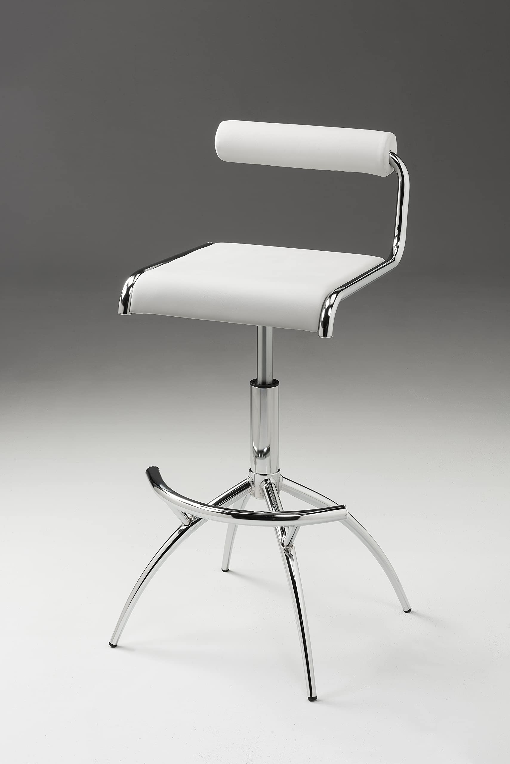 Modern PU Leather Bar Stools with Chrome Legs - Set of 2 - Contemporary Kitchen Island & Home Bar Seating - Perfect for Dining Room, Breakfast Nook & Entertainment Areas