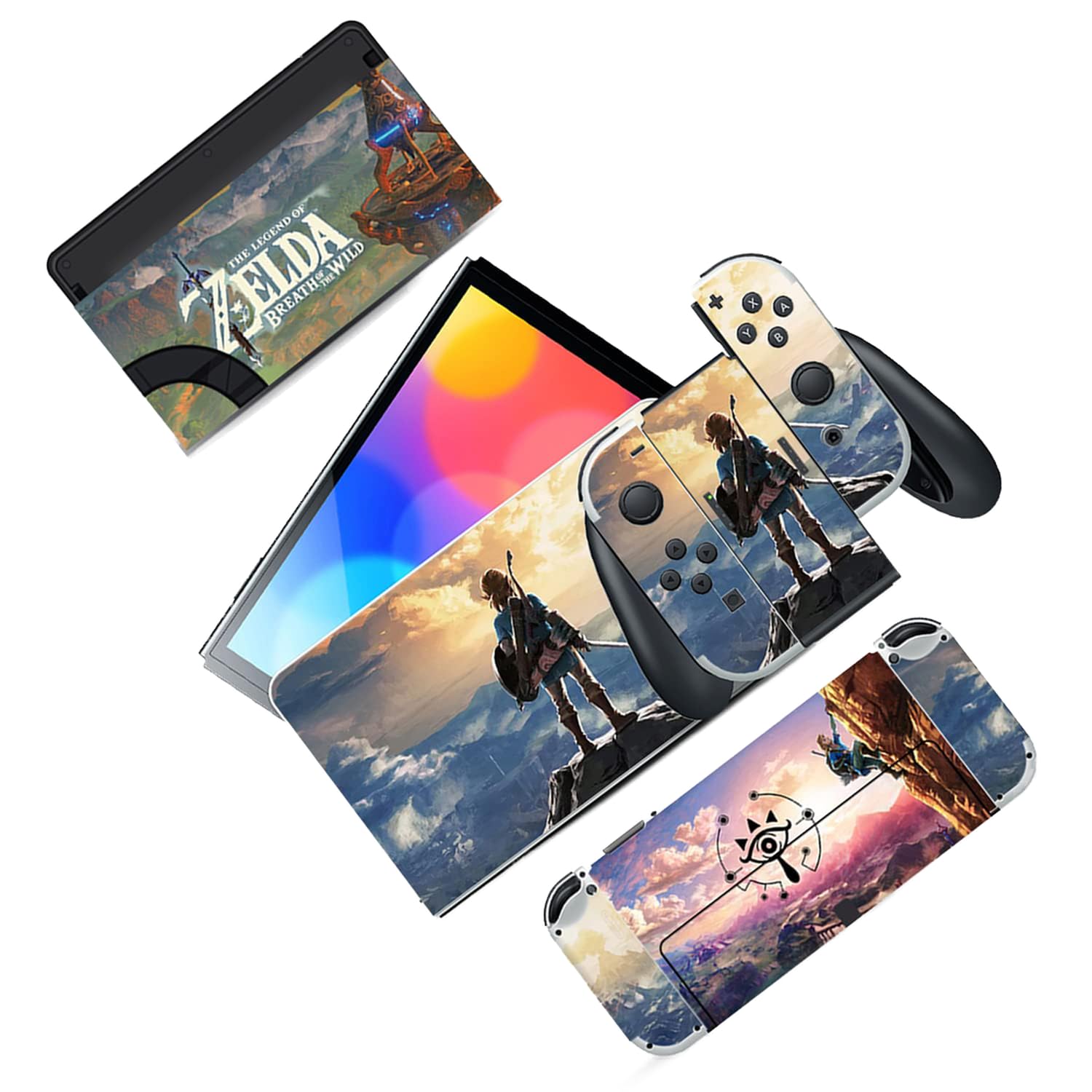 8x4 Inches Cute Kawaii Cartoon Character Switch Skin Sticker - Fun Fashionable Design for Nintendo Switch OLED (Girls, Boys & Kids) - Perfect for Gaming Protection & Personalization