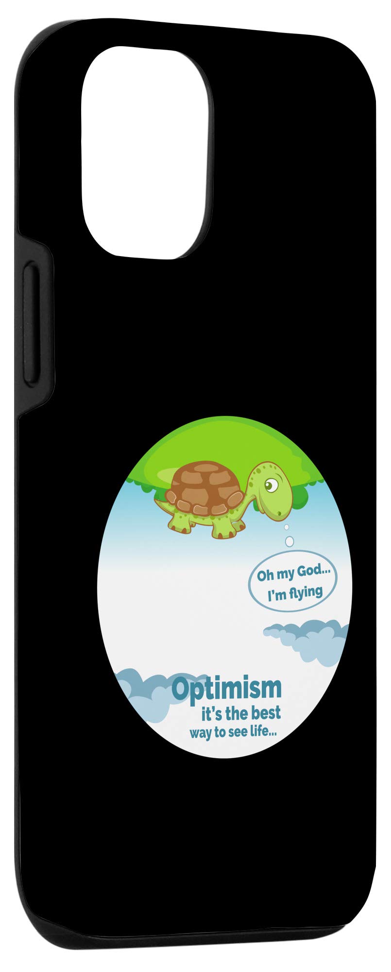 iPhone 12/12 Pro Case - Shockproof Protective Cover with Optimistic Design for Daily Use, Work & Travel