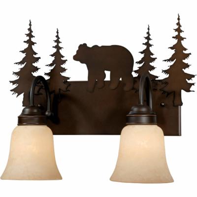 A Rustic Retreat: The Tale of the Bronze Bathroom Vanity Light
