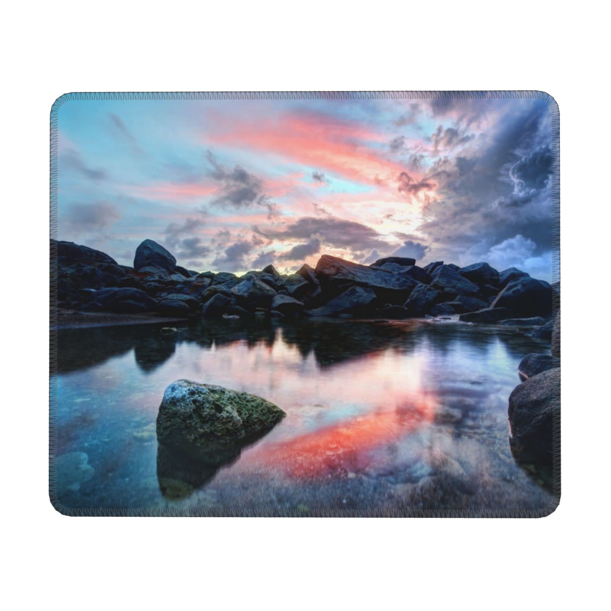 Custom Photo Mouse Pad - Personalized with Your Picture & Text - Non-Slip Rubber Base & Stitched Edge - 12x10 Inch (30x25cm) Desk Mat for Office, Home, Gaming PC & Laptop - Perfect Gift for Gamers & Professionals