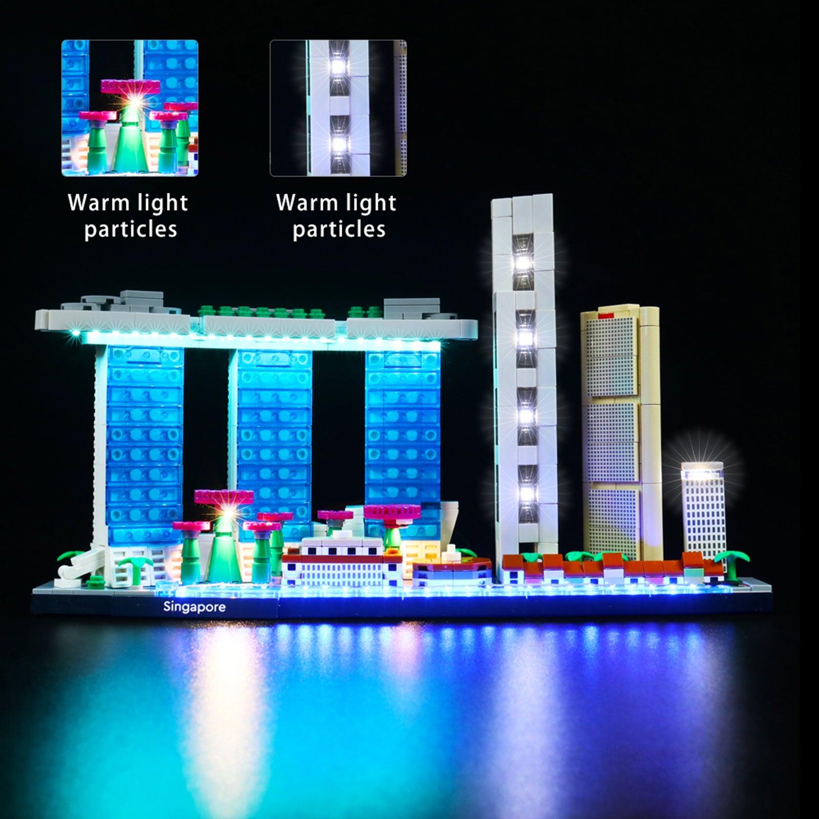 LEGO Architecture Singapore 21057 Light Kit - LED Lighting Set for LEGO Models - Perfect for Home Display, Office Decor & Gift for LEGO Fans