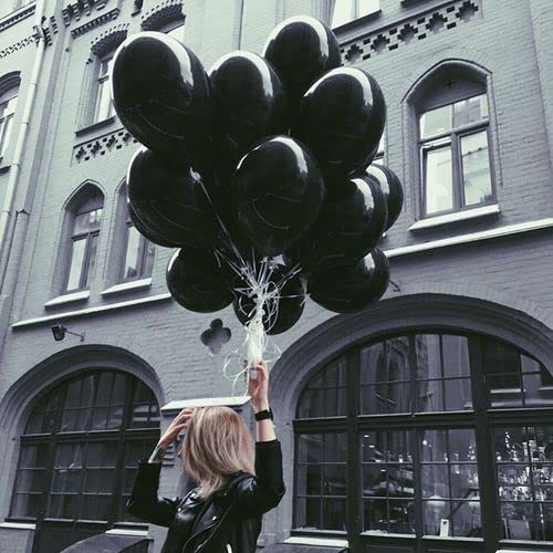80pcs Black Balloons Kit - 12 Inch & 5 Inch Latex Balloons with Strings for Decorations | Perfect for Black Theme Weddings, Birthday Parties, Graduations, New Year & Engagement Celebrations | Create Stunning Balloon Garlands & Photo Backdrops