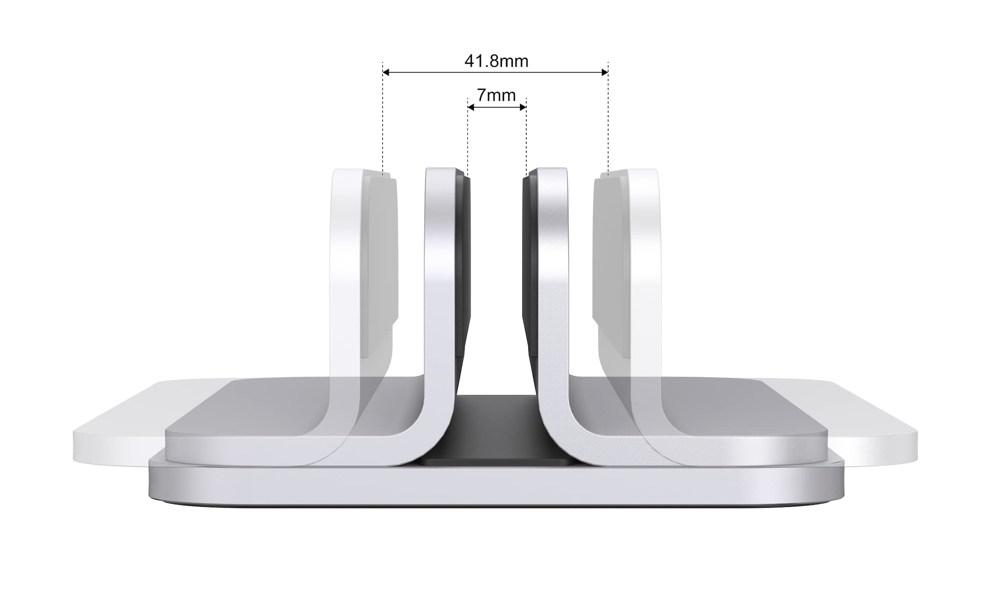 Premium Aluminum Laptop Stand - Adjustable & Sturdy Ergonomic Holder for MacBook Pro/Air, Mac Mini & iPad Pro (Silver) - Perfect for Home Office, Gaming & Workspace Setup