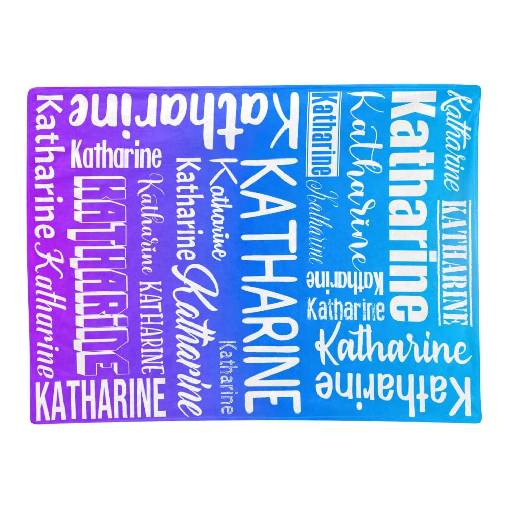 Personalized Name Blankets for Adults, Kids & Baby - Custom Monogrammed Throw Blanket - Unique Gift for Women, Men, Girls & Boys - Perfect for Home Decor, Nursery, Bedroom & Cozy Nights