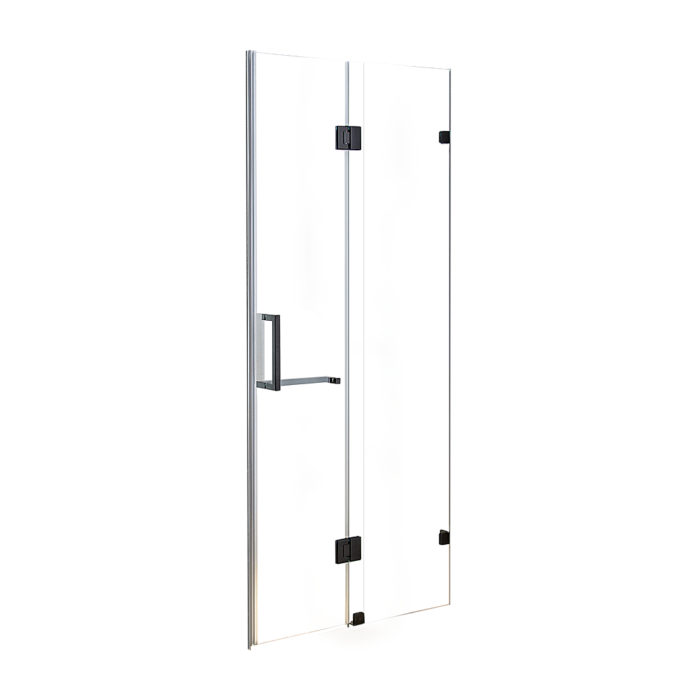 120 x 200cm Frameless Shower Screen - 10mm Tempered Glass Wall to Wall Bathroom Enclosure by Della Francesca | Modern Waterproof Bathroom Design for Home & Hotel Use