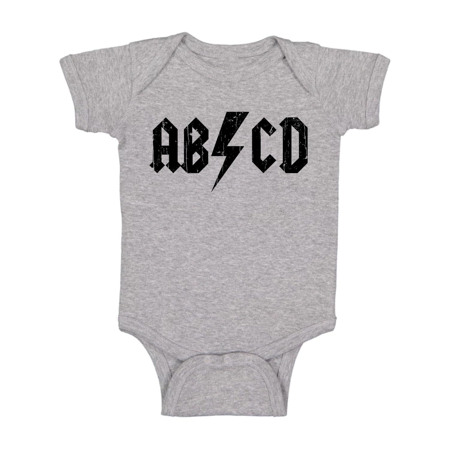 Funny Baby Bodysuit with ABCD Alphabet Rock & Roll Design - Cute Newborn Outfits for Baby Boys | Perfect for Playtime, Photo Shoots & Everyday Wear