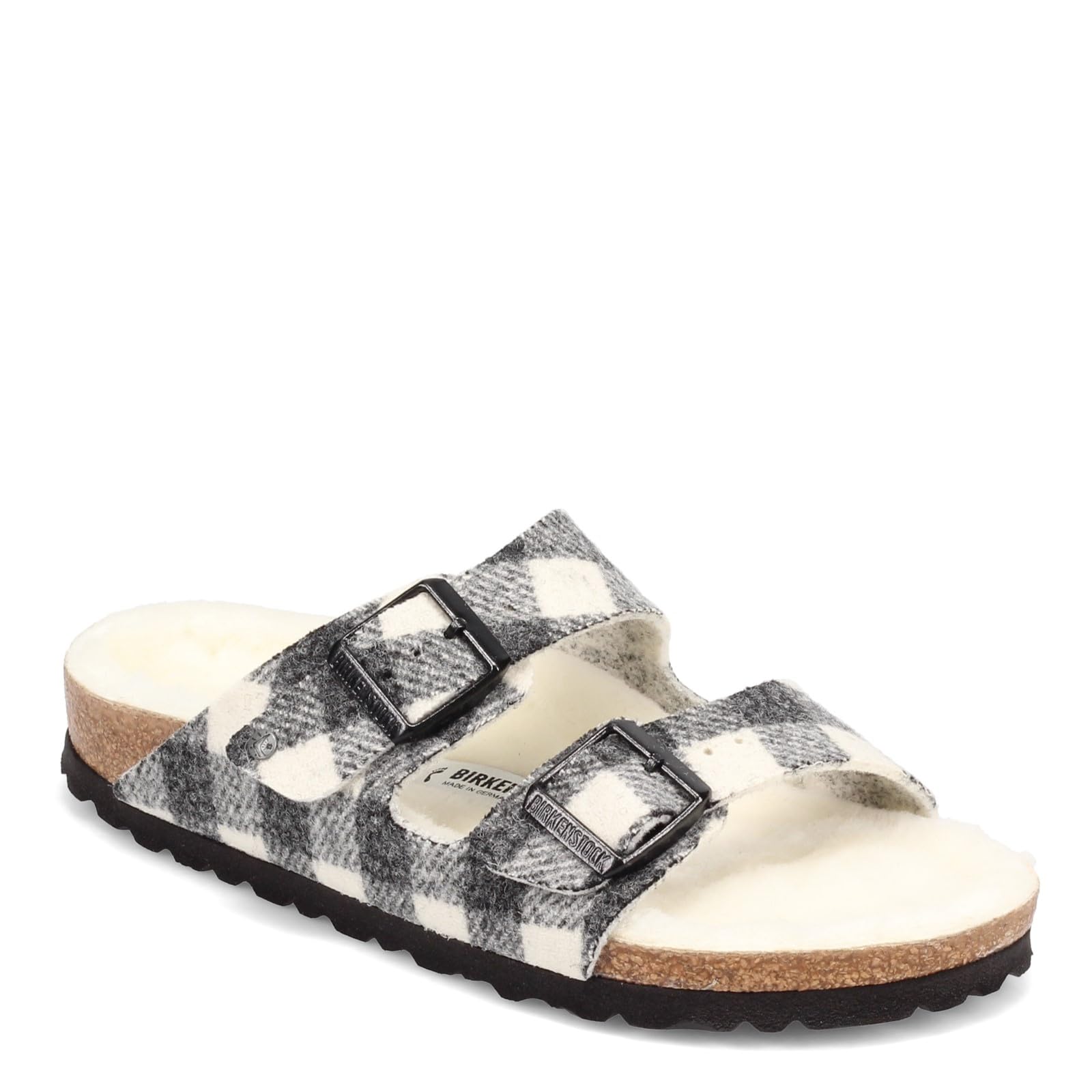 Birkenstock Arizona Shearling Sandals for Women - Soft Wool Lined Comfort Slide Sandals | Cozy House Shoes, Winter Indoor/Outdoor Slippers
