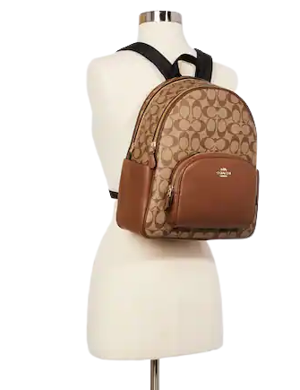 Coach Signature Canvas Court Backpack - Stylish & Durable Women's Backpack for Work, Travel & Everyday Use